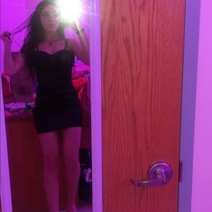 Nasty Gal Black Satin dress